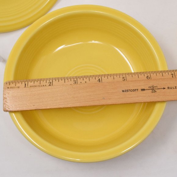 Homer Laughlin Fiestaware Yellow Bowl Plate Set of 5 Cottagecore Classic USA Eat - Picture 5 of 7
